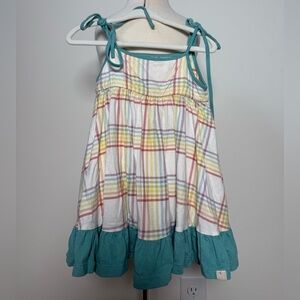 Striped Sundress with Teal Straps